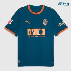 Camiseta Valencia Visitante 2026/2027 Azul con Parche La Liga