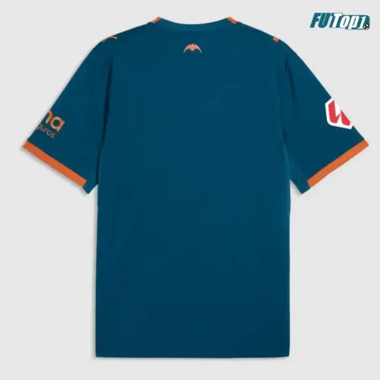 Camiseta Valencia Visitante 2026/2027 Azul con Parche La Liga