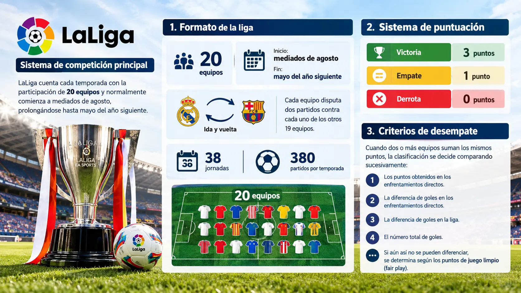 El sistema de competición central de La Liga.