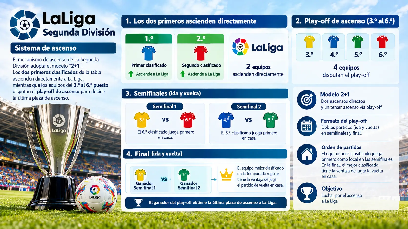 El mecanismo de ascenso de la Segunda División.