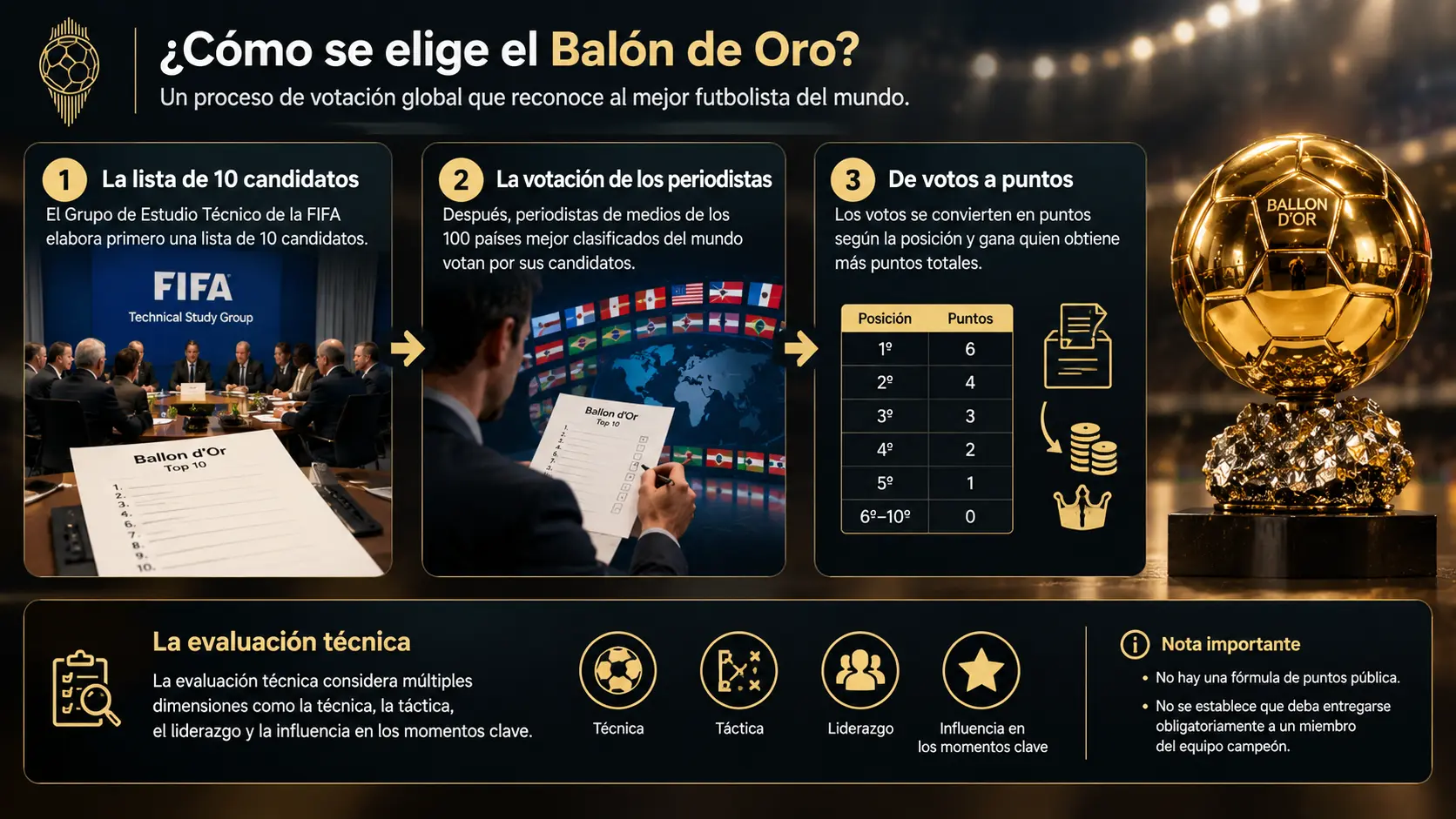 Criterios de adjudicación de la Bota de Oro.